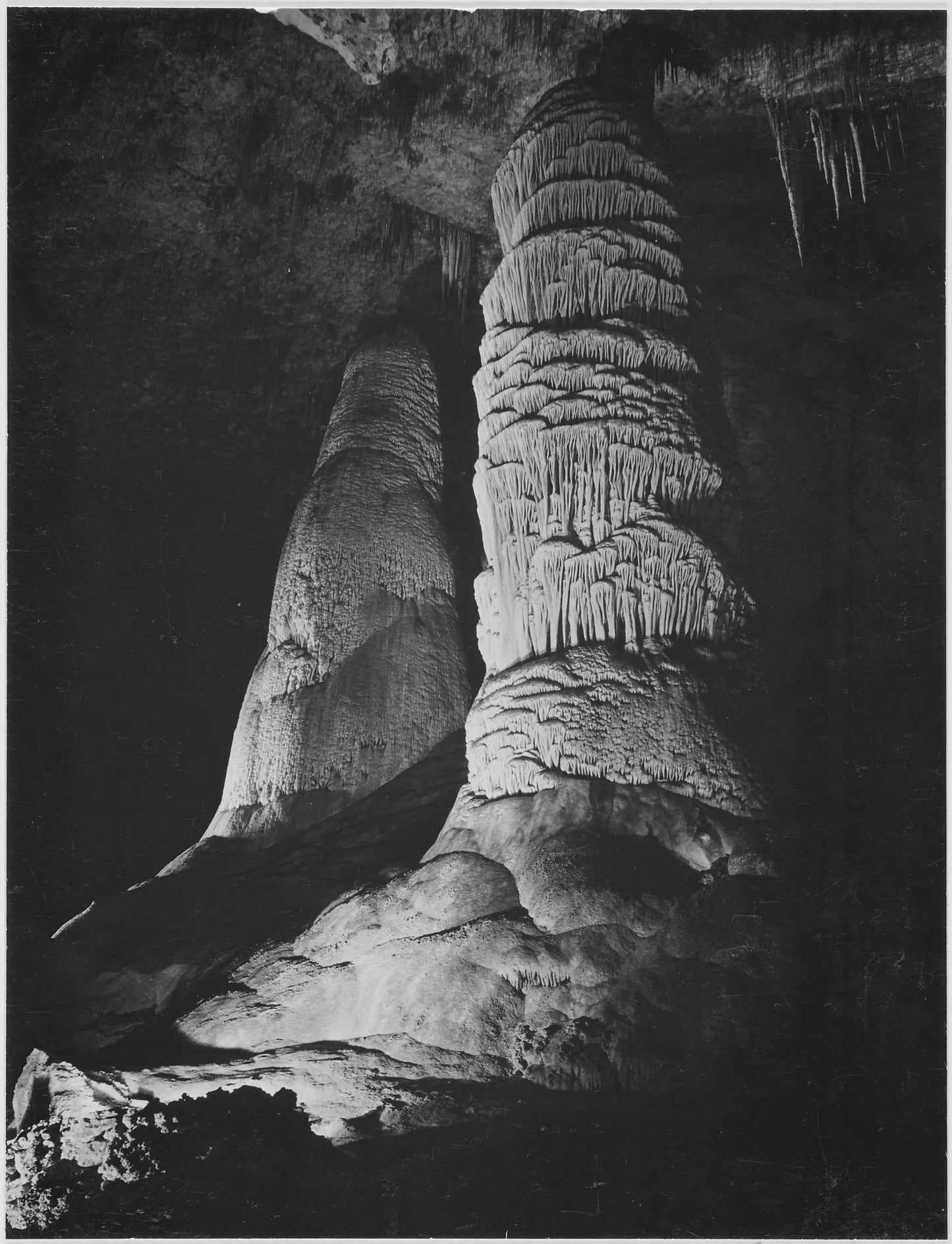 {{ product_title }} Fine Art Print | {{ product_vendor }} Jakero77 Ansel Adams - Hall of Giants Ancient Stalagmite Carlsbad Caverns (1941) - 17" x 22" Fine Art Print Art Print Jakero77