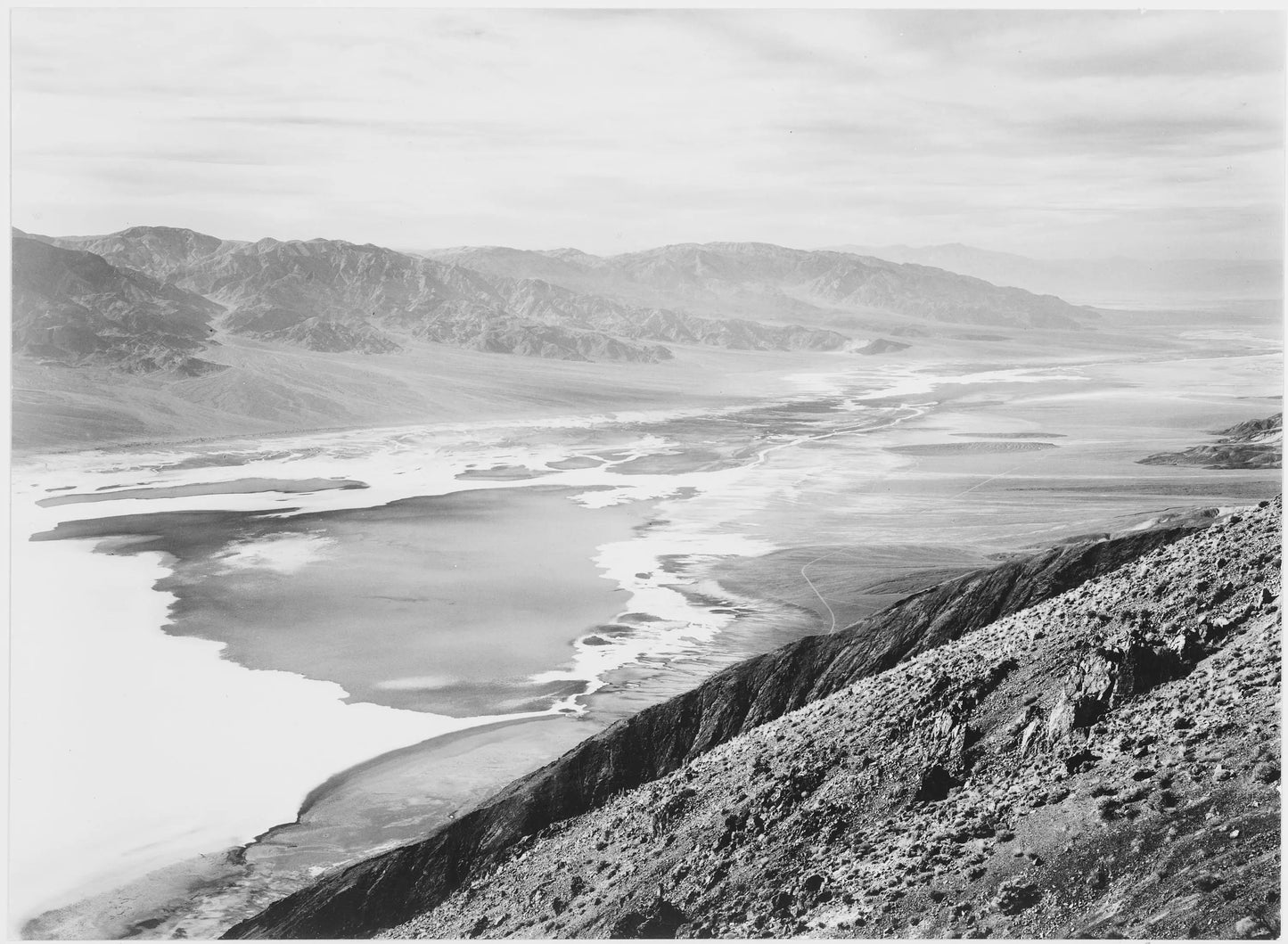 {{ product_title }} Fine Art Print | {{ product_vendor }} Jakero77 Ansel Adams-Looking Across Desert Towards Mountains Death Valley California (1941) - 17"x22" Fine Art Print Art Print Jakero77