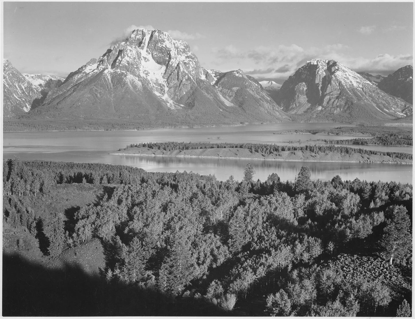 {{ product_title }} Fine Art Print | {{ product_vendor }} Jakero77 Ansel Adams - Mount Moran in Grand Teton Wyoming (1941) - 17" x 22" Fine Art Print Art Print Jakero77