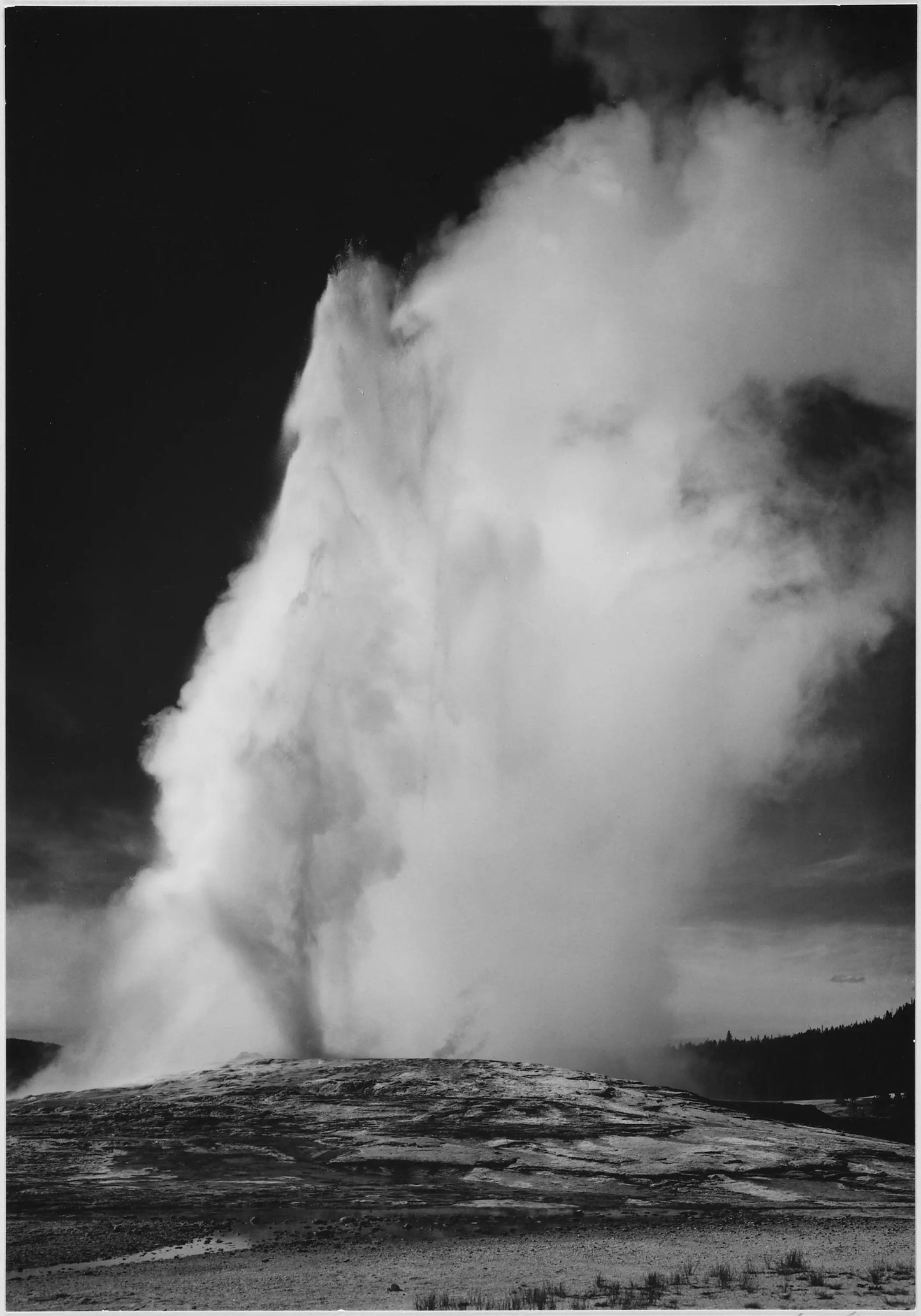 {{ product_title }} Fine Art Print | {{ product_vendor }} Jakero77 Ansel Adams - Old Faithful Geyser Erupting Yellowstone (1940) - 17" x 22" Art Print Art Print Jakero77