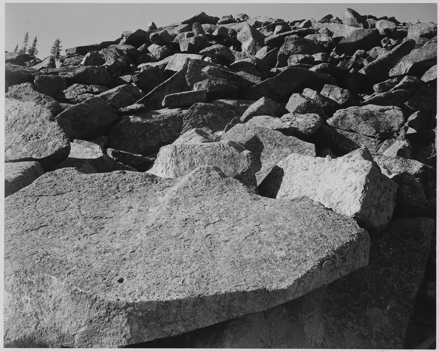 {{ product_title }} Fine Art Print | {{ product_vendor }} Jakero77 Ansel Adams - Rock Formation Moraine Rocky Mountain Colorado (1935) - 17" x 22" Fine Art Print Art Print Jakero77