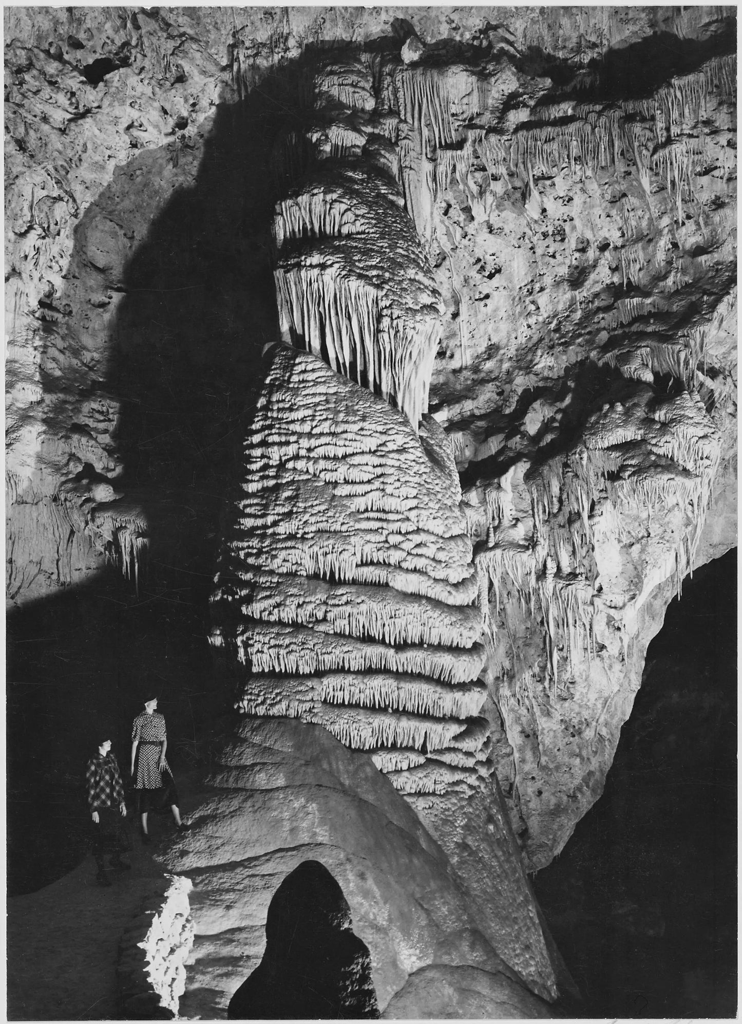 {{ product_title }} Fine Art Print | {{ product_vendor }} Jakero77 Ansel Adams - Rock of Ages Big Room Women Carlsbad Caverns New Mexico (1941) - 17"x22" Fine Art Print Art Print Jakero77