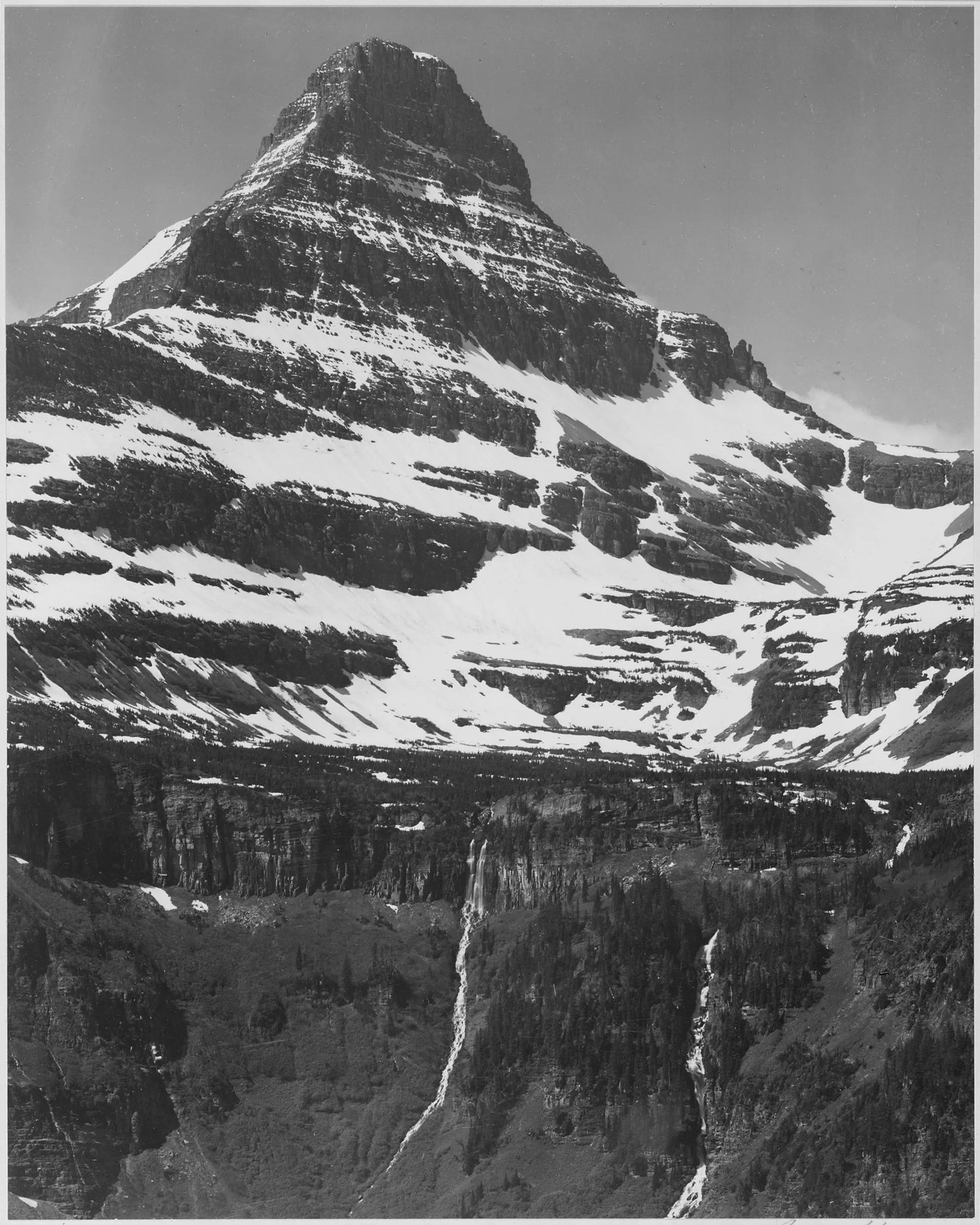 {{ product_title }} Fine Art Print | {{ product_vendor }} Jakero77 Ansel Adams - Snow Covered Mountain & Timberline Montana (1941) - 17" x 22" Print Art Print Jakero77