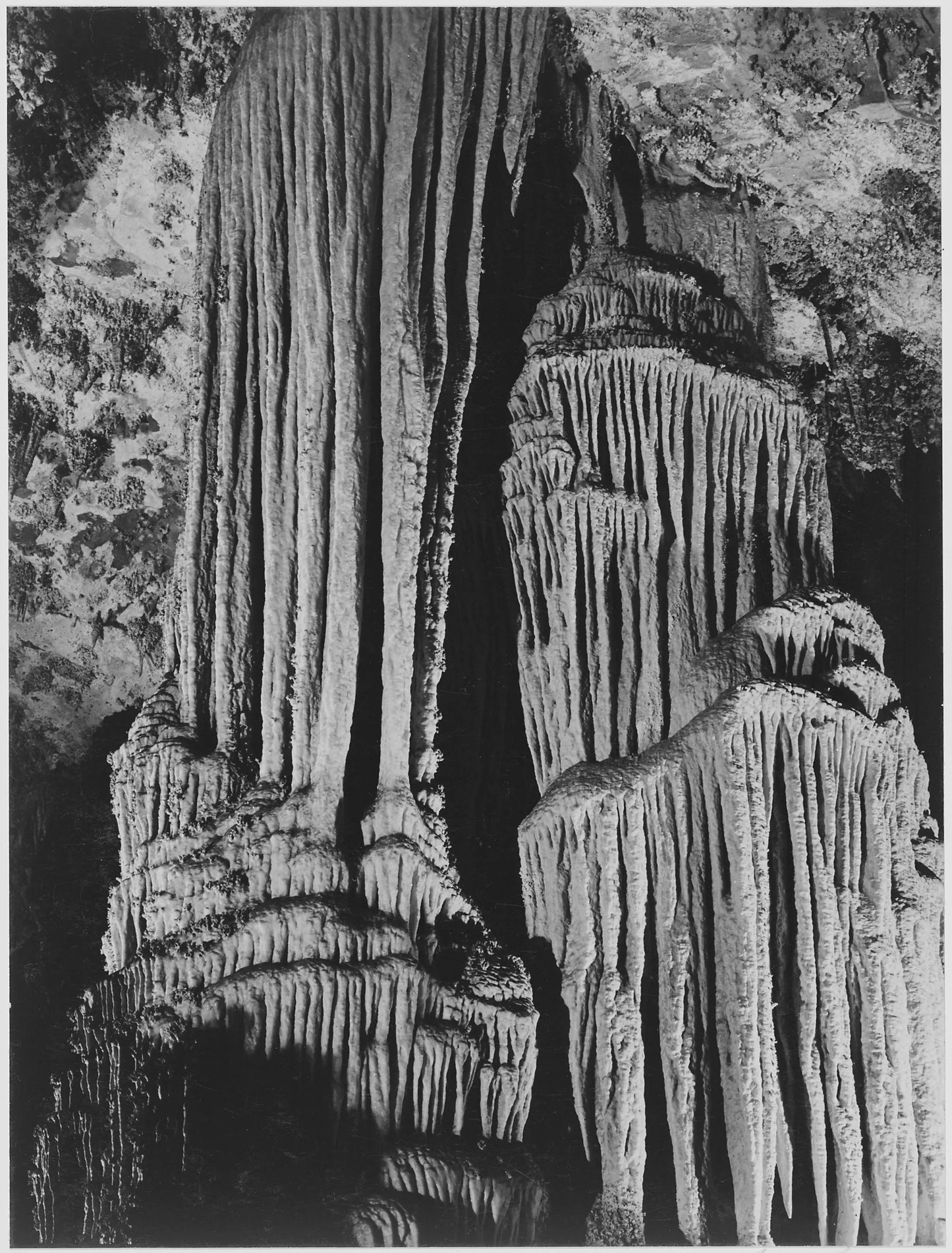 {{ product_title }} Fine Art Print | {{ product_vendor }} Jakero77 Ansel Adams - Stalagmite Stalactite King's Chamber Carlsbad (1941) - 17"x22" Print Art Print Jakero77