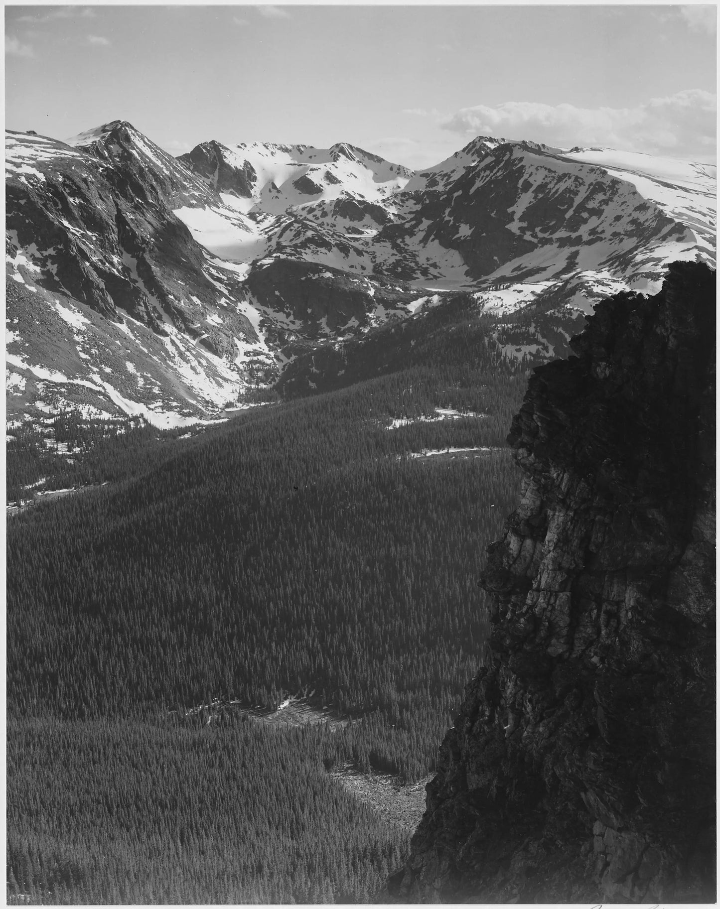 {{ product_title }} Fine Art Print | {{ product_vendor }} Jakero77 Ansel Adams - Timbered Area Rocky Mountain Park Colorado (1937) - 17"x22" Art Print Art Print Jakero77