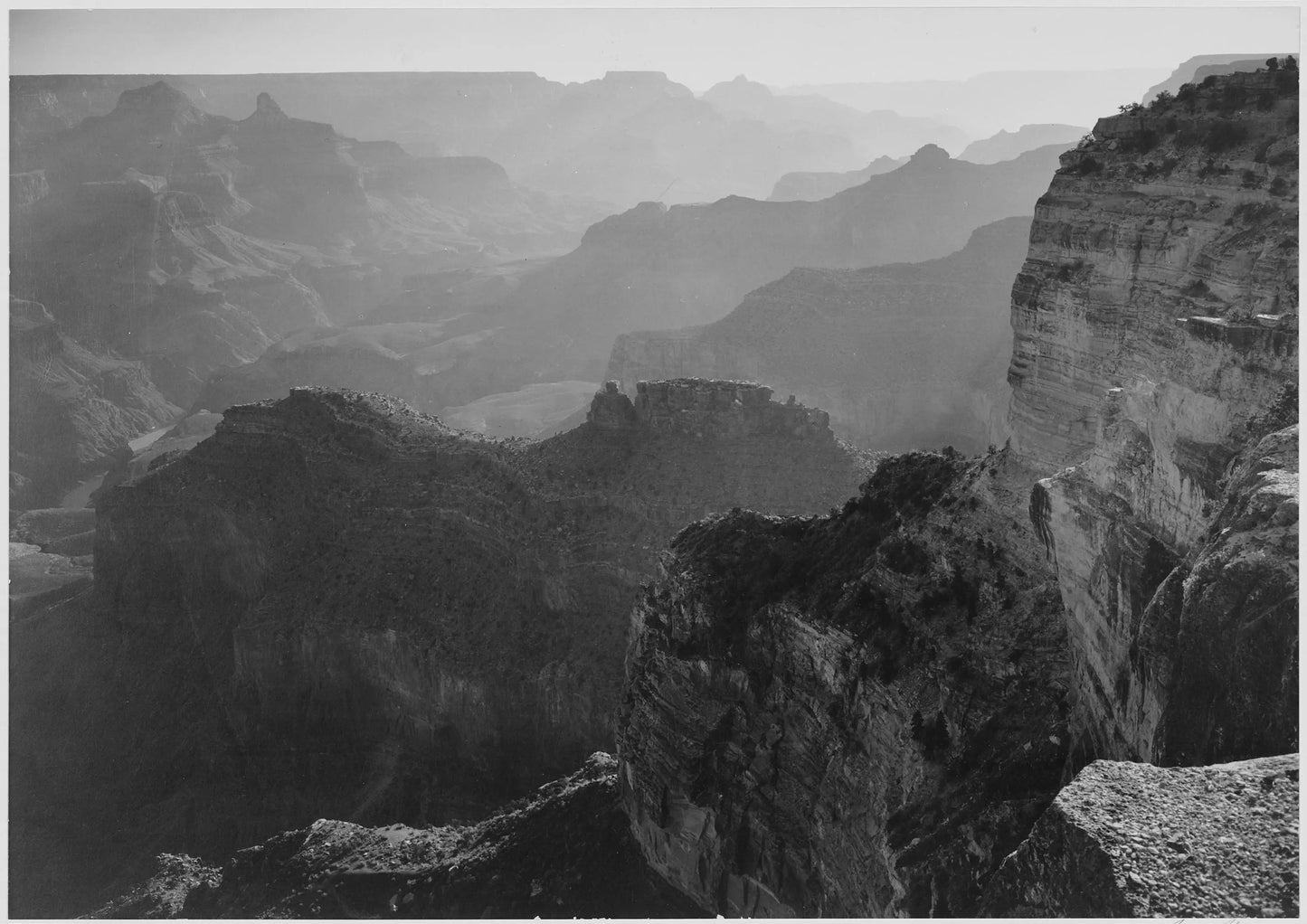 {{ product_title }} Fine Art Print | {{ product_vendor }} Jakero77 Ansel Adams - View Looking Down, Grand Canyon, Arizona (1941) - 17" x 22" Art Print Art Print Jakero77