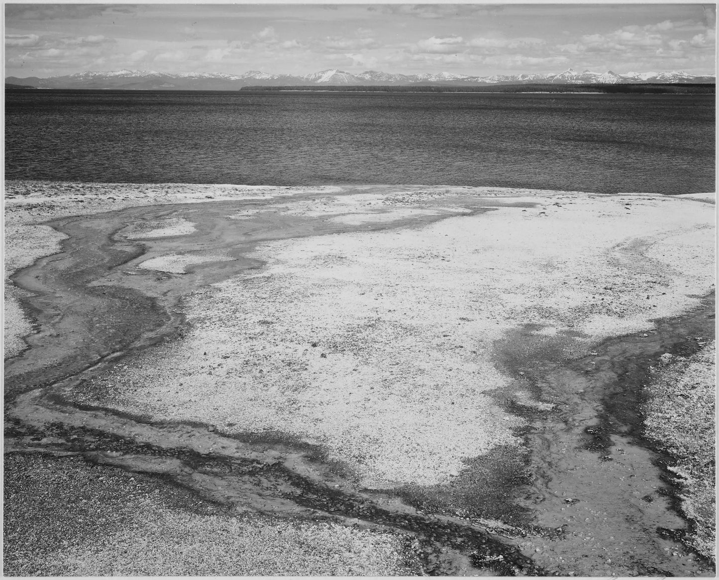 {{ product_title }} Fine Art Print | {{ product_vendor }} Jakero77 Ansel Adams - Yellowstone Lake Hot Springs Overflow (1939) - 17" x 22" Art Print Art Print Jakero77