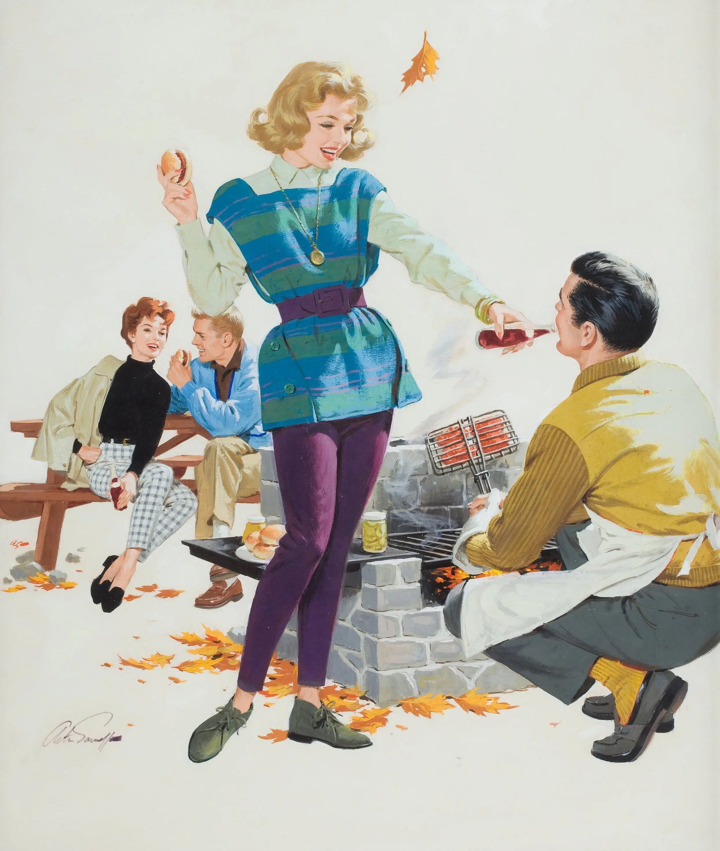 {{ product_title }} Fine Art Print | {{ product_vendor }} Jakero77 Arthur Sarnoff - Pepsi Cola Advertisement 1950s Signed - 17" x 22" Fine Art Print Art Print Jakero77