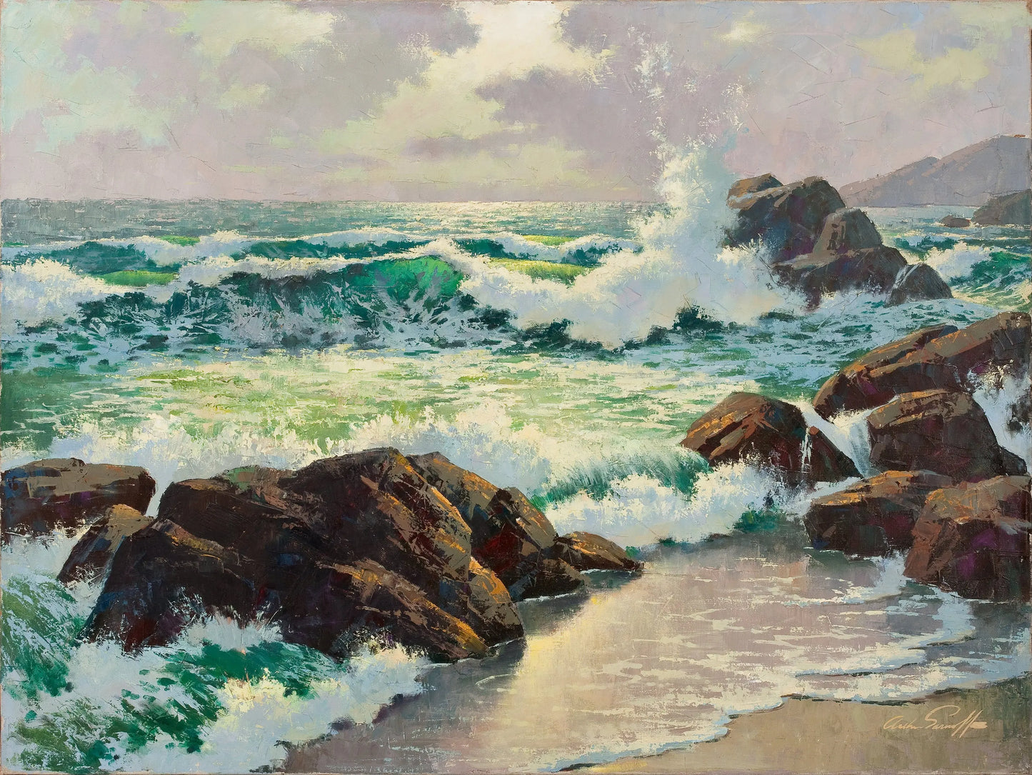 {{ product_title }} Fine Art Print | {{ product_vendor }} Jakero77 Arthur Sarnoff - The Tender & the Turbulent (1960s) Signed - 17" x 22" Art Print Art Print Jakero77