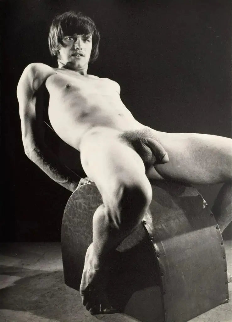 {{ product_title }} Fine Art Print | {{ product_vendor }} Jakero77 Bruce Bellas of LA Nude Male Leaning Back Gay Interest - 17" x 22" Fine Art Print - 1748 Art Print Jakero77