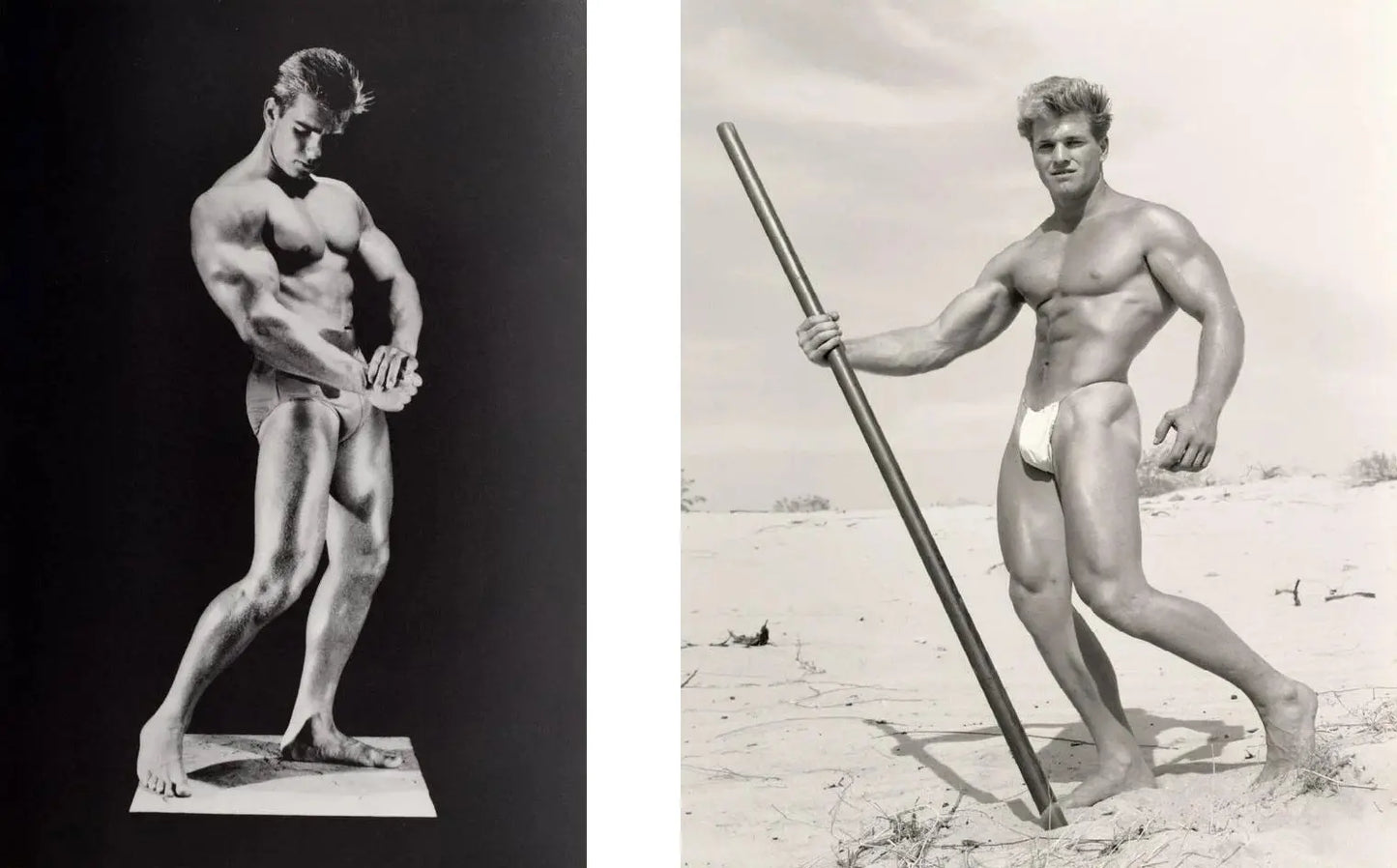 {{ product_title }} Fine Art Print | {{ product_vendor }} Jakero77 Bruce of LA Muscle Blonde Male Posing Bodybuilder Vintage Gay Interest - 17"x22" Fine Art Print - 1960 Art Print Jakero77
