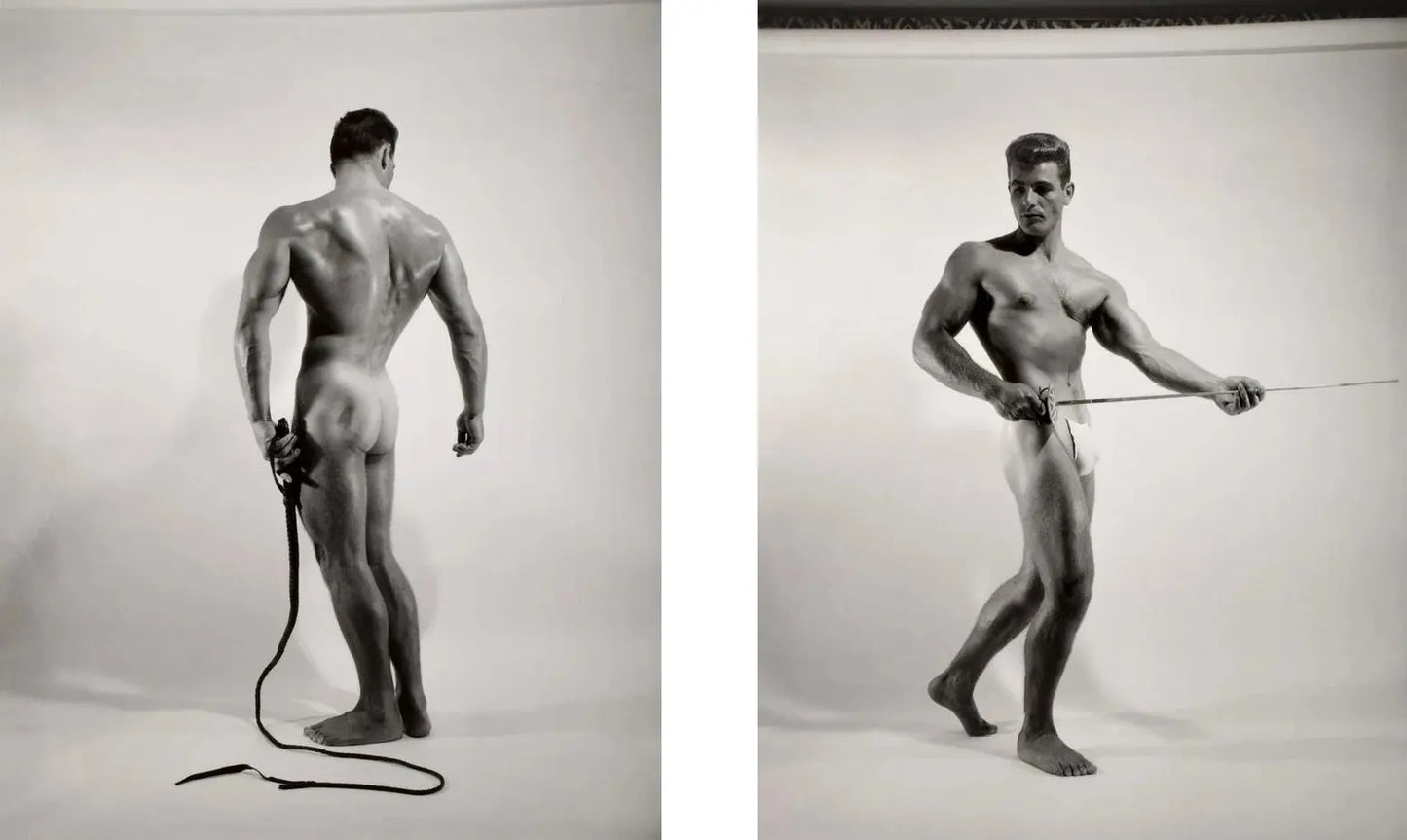 {{ product_title }} Fine Art Print | {{ product_vendor }} Jakero77 Bruce of LA Nude Male Butt Whip & Sword Vintage Gay Interest - 17"x22" Fine Art Print - 1959 Art Print Jakero77