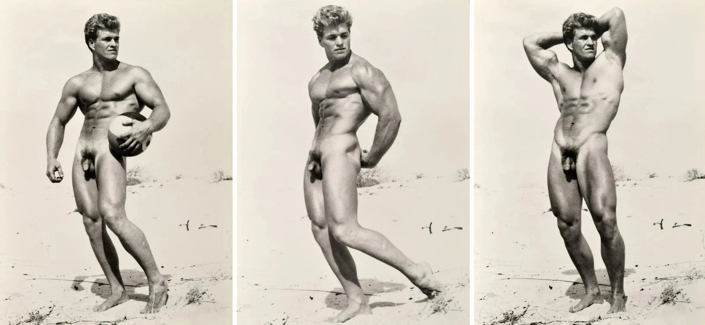 {{ product_title }} Fine Art Print | {{ product_vendor }} Jakero77 Bruce of LA Vintage Nude Muscular Blonde Male Gay Interest - 17" x 22" Art Print - 1885 Art Print Jakero77