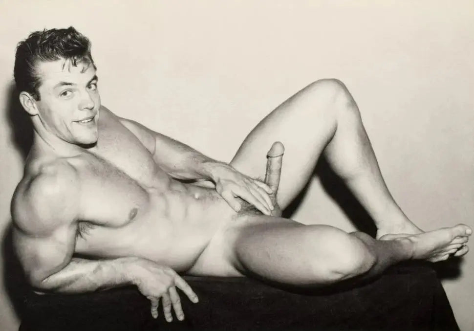 {{ product_title }} Fine Art Print | {{ product_vendor }} Jakero77 Bruce of Los Angeles Handsome Nude Beefcake Hard-on 1960s Homoerotic Vintage Gay Interest - 17"x22" Fine Art Print - 1973 Art Print Jakero77