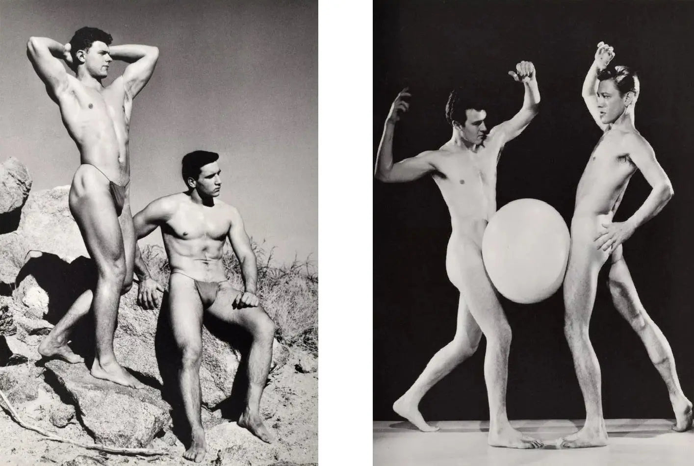 {{ product_title }} Fine Art Print | {{ product_vendor }} Jakero77 Bruce of Los Angeles Nude Men Artistic Poses Butt Gay Interest - 17"x22" Fine Art Print - 1953 Art Print Jakero77