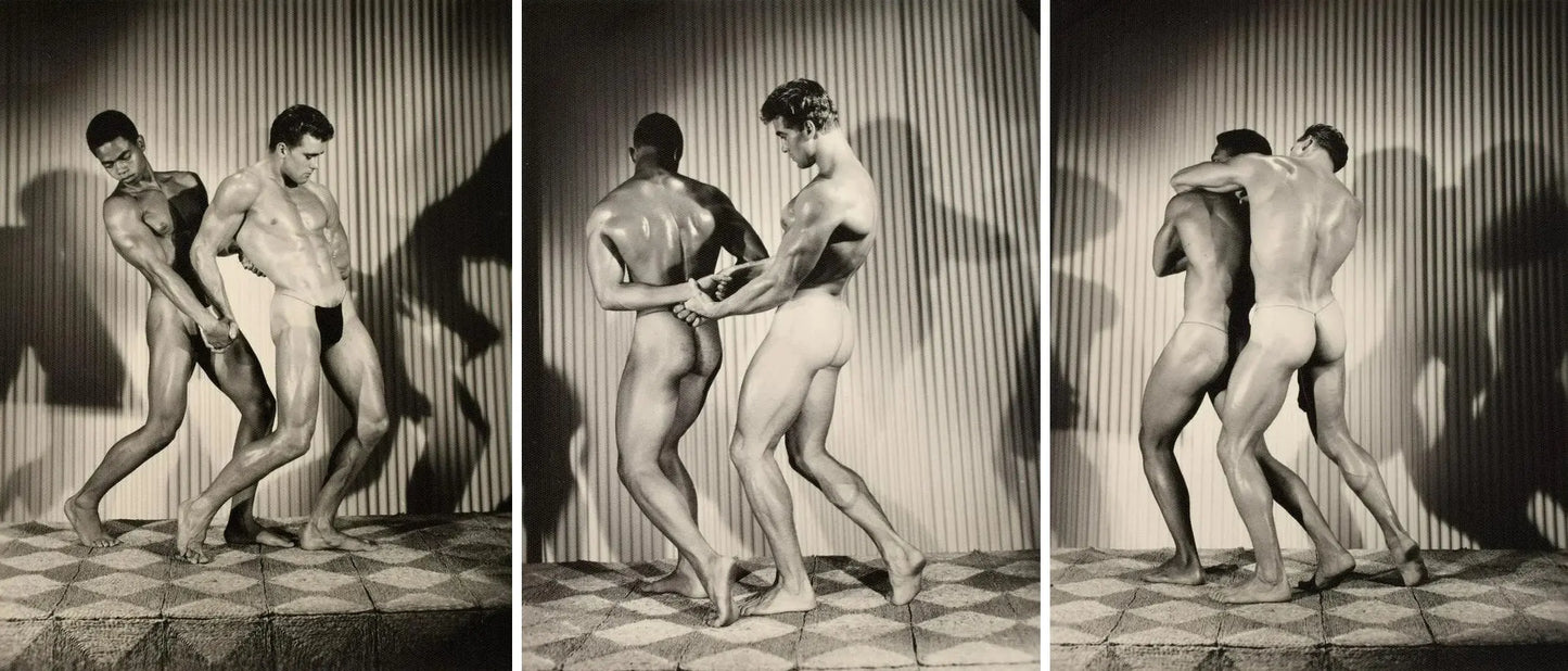 {{ product_title }} Fine Art Print | {{ product_vendor }} Jakero77 Bruce of Los Angeles Two Nude Males Gay Homoerotic Holds - 17"x22" Fine Art Print - 1841 Art Print Jakero77