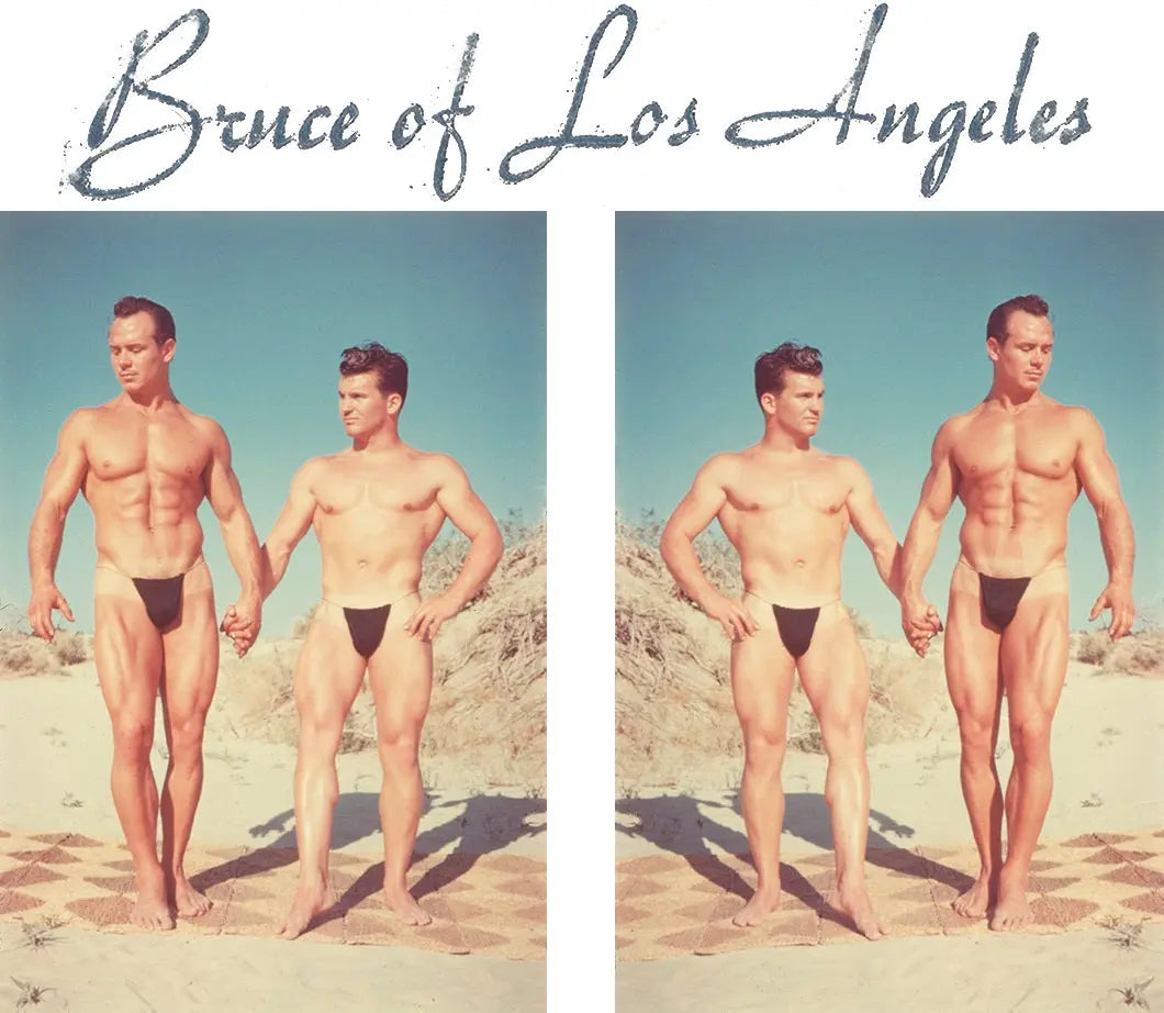{{ product_title }} Fine Art Print | {{ product_vendor }} Jakero77 Bruce of Los Angeles Two Nude Males Holding Hands 1960s Gay - 17" x 22" Art Print - 2125 Art Print Jakero77