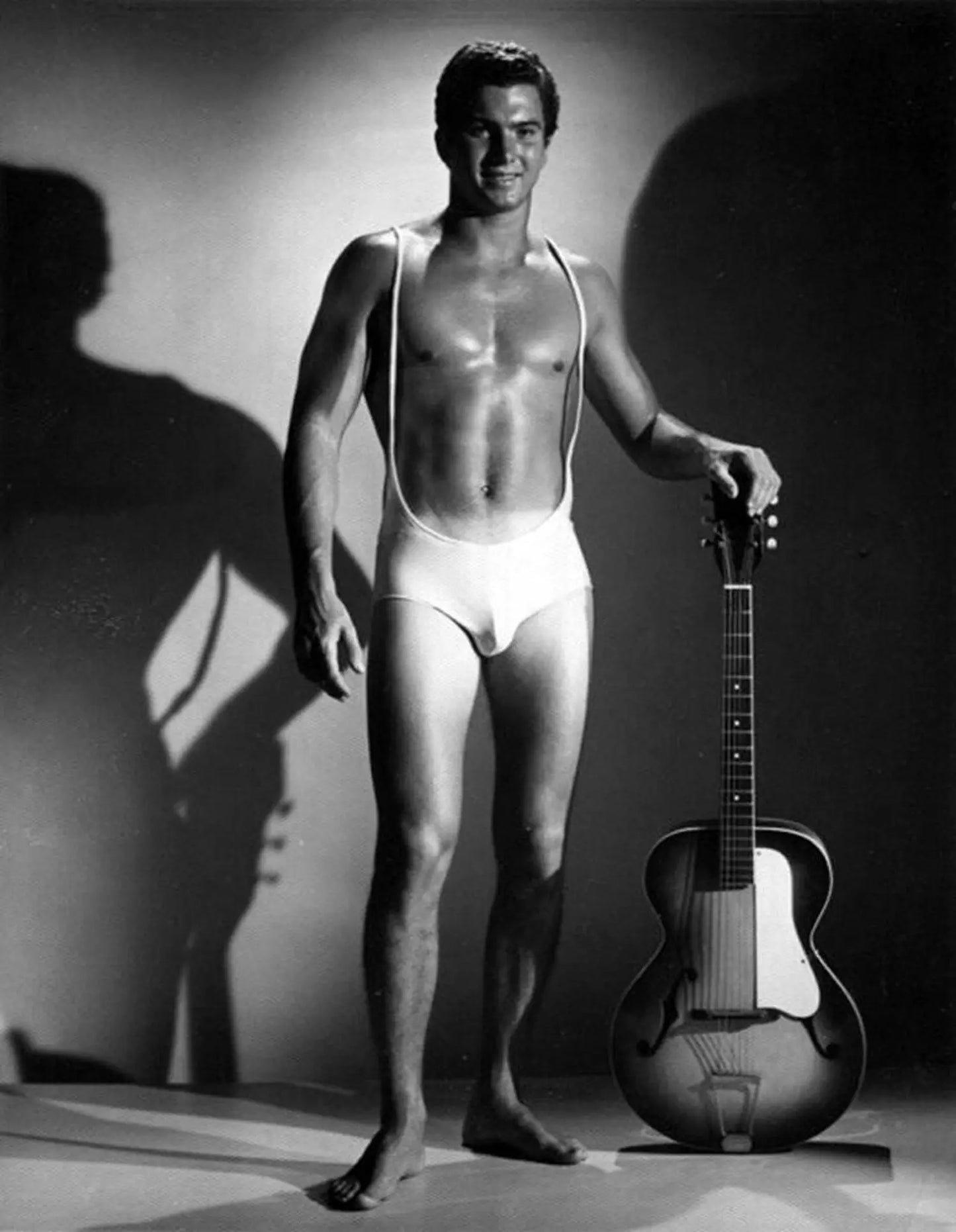 {{ product_title }} Fine Art Print | {{ product_vendor }} Jakero77 Bruce of Los Angeles Vintage Bill Gregg Unitard w/Guitar -17"x22" Fine Art Print - 2015 Art Print Jakero77