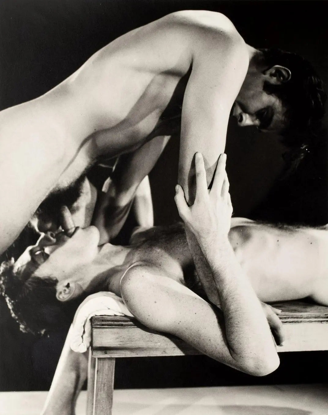 {{ product_title }} Fine Art Print | {{ product_vendor }} Jakero77 Bruce of Los Angeles Vintage Gay Blowjob Dominant Oral 1960s Taboo Gay Interest - 17" x 22" Art Print - 2074 Art Print Jakero77