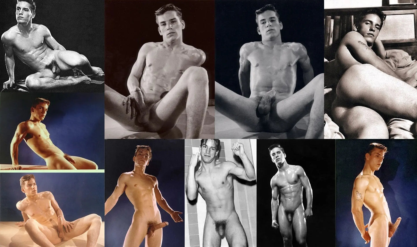 {{ product_title }} Fine Art Print | {{ product_vendor }} Jakero77 Bruce of Los Angeles Vintage Nude Joe Dallesandro COLLAGE Erections Hardons Cock 10 Images Homoerotic Gay Interest - 17" x 22" Fine Art Print - 2132 Art Print Jakero77