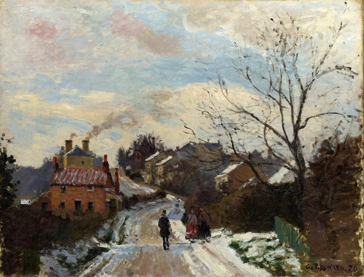 {{ product_title }} Fine Art Print | {{ product_vendor }} Jakero77 Camille Pissarro - Fox Hill, Upper Norwood (1870) Signed - 17" x 22" Fine Art Print Art Print Jakero77
