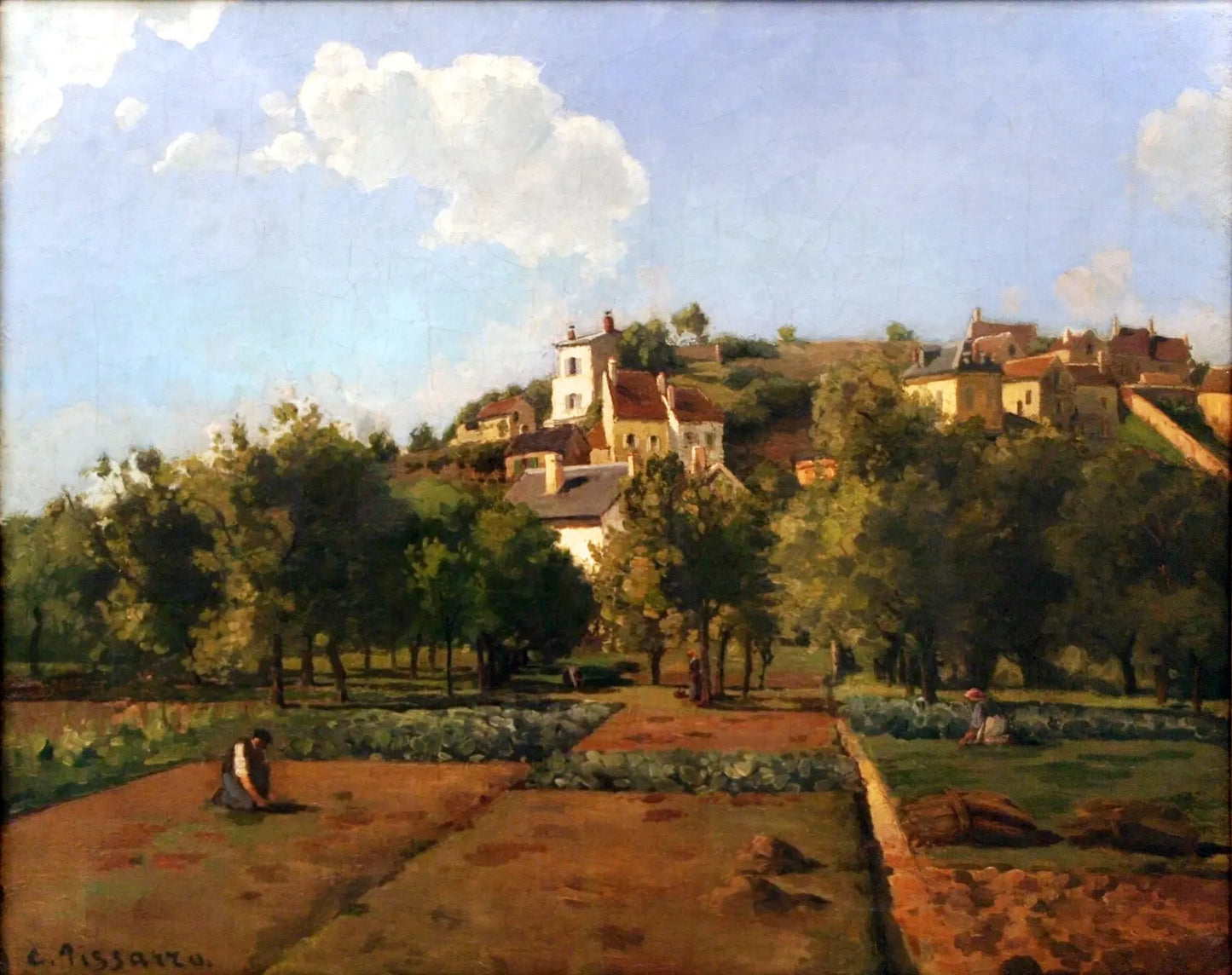 {{ product_title }} Fine Art Print | {{ product_vendor }} Jakero77 Camille Pissarro - Le Jardin de Maubuisson (1867) Signed - 17" x 22" Fine Art Print Art Print Jakero77