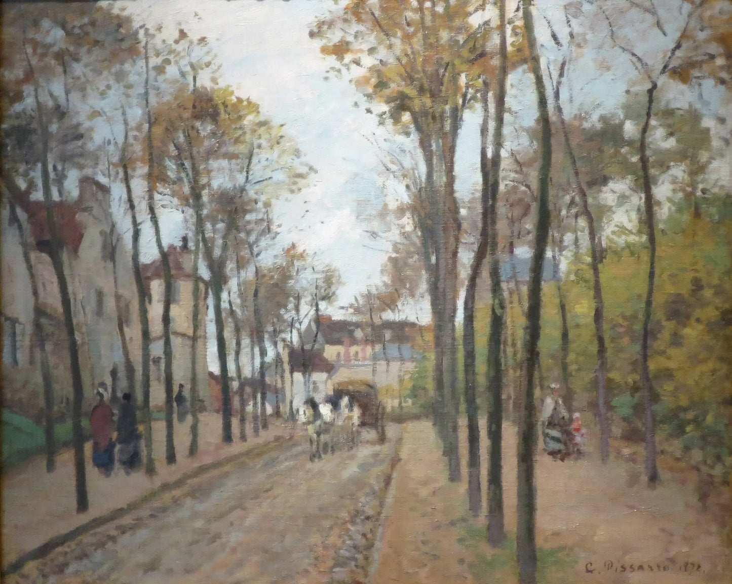 {{ product_title }} Fine Art Print | {{ product_vendor }} Jakero77 Camille Pissarro - The Boulevard des Fossés, Pontoise (1872) Signed - 17"x22" Print Art Print Jakero77