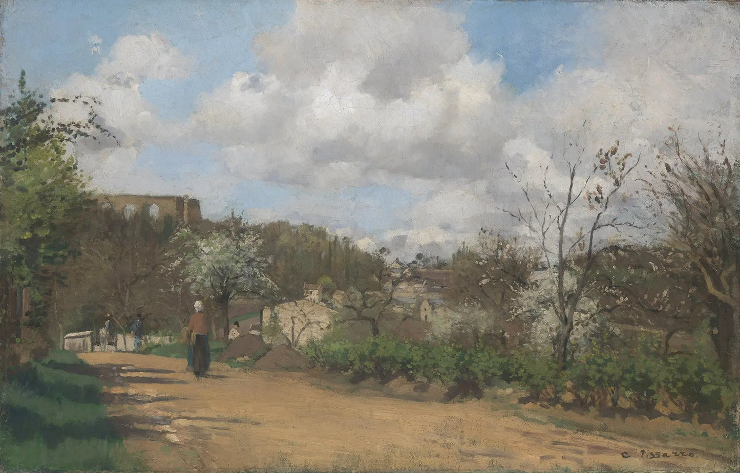 {{ product_title }} Fine Art Print | {{ product_vendor }} Jakero77 Camille Pissarro - View From Louveciennes (1870) Signed - 17" x 22" Fine Art Print Art Print Jakero77