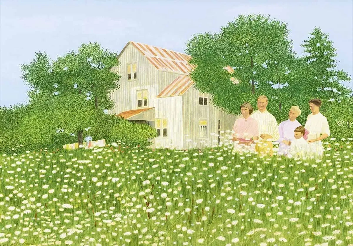 {{ product_title }} Fine Art Print | {{ product_vendor }} Jakero77 Carroll Cloar - The Big House in Big Flat - 17" x 22" Fine Art Print Art Print Jakero77