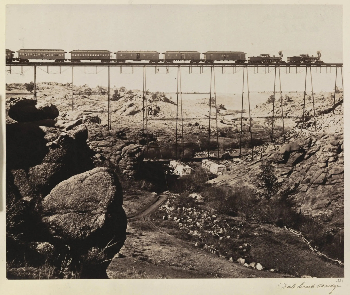 {{ product_title }} Fine Art Print | {{ product_vendor }} Jakero77 Charles Roscoe Savage - Dale Creek Bridge (1885) - 17" x 22" Fine Art Print Art Print Jakero77