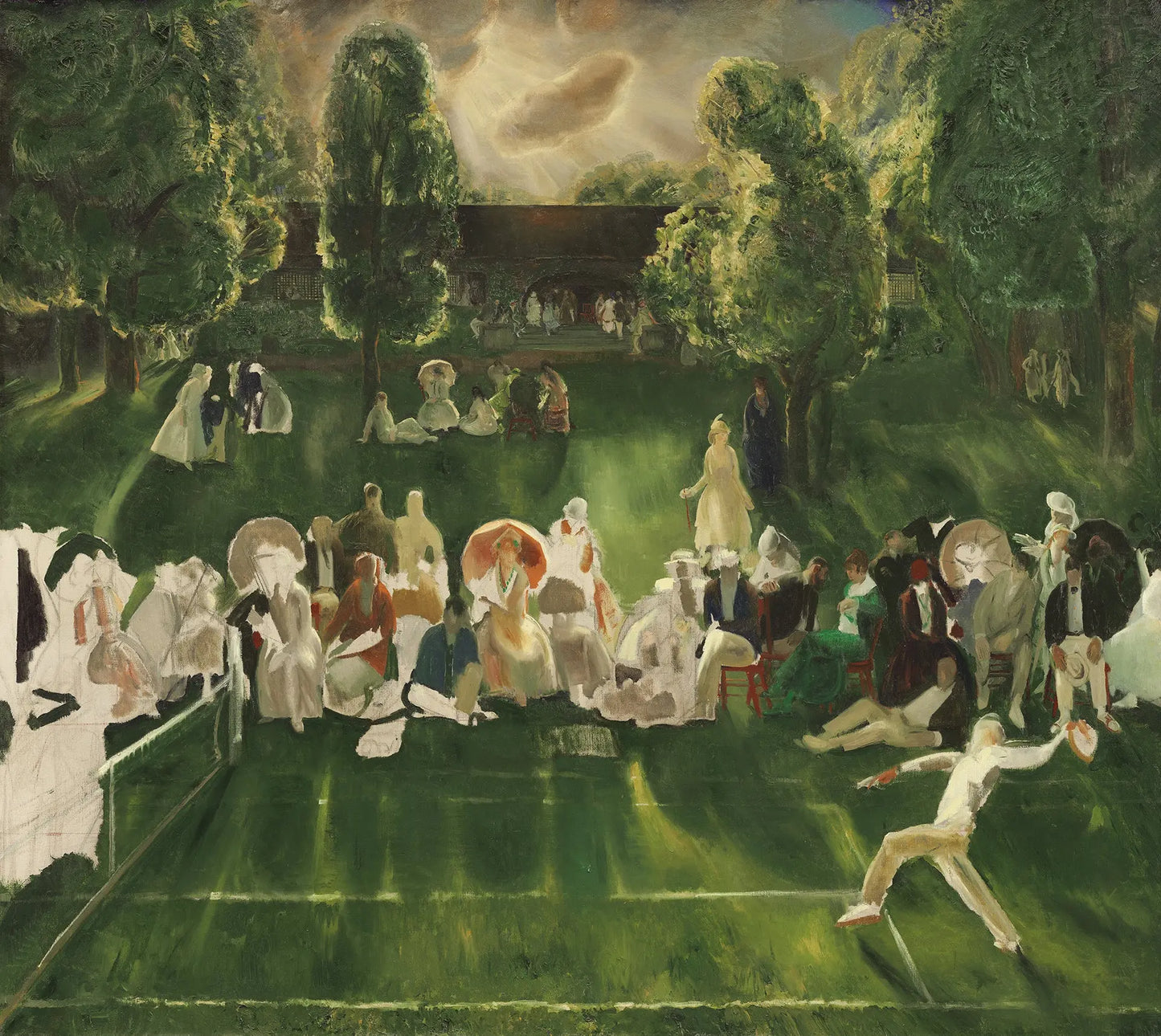 {{ product_title }} Fine Art Print | {{ product_vendor }} Jakero77 George Bellows - Tennis Tournament (1920) Newport - 17" x 22" Fine Art Print Art Print Jakero77