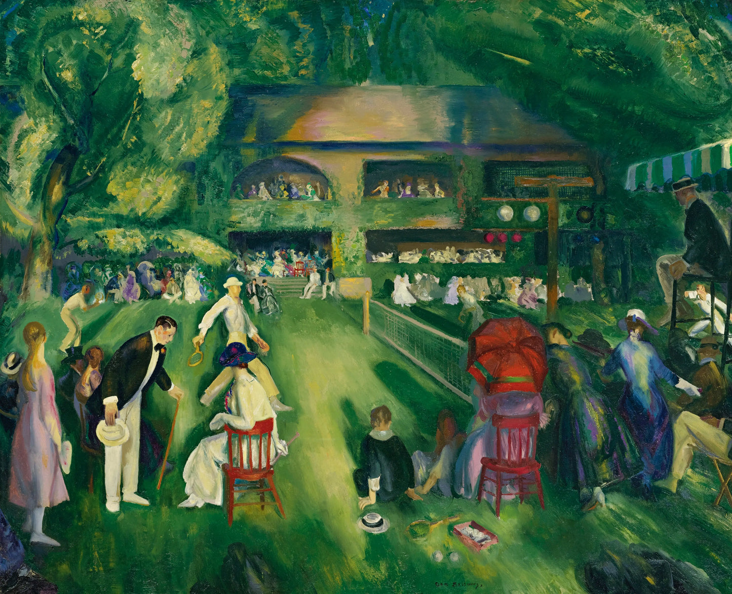 {{ product_title }} Fine Art Print | {{ product_vendor }} Jakero77 George Bellows - Tennis at Newport (1920) Signed - 17" x 22" Fine Art Print Art Print Jakero77