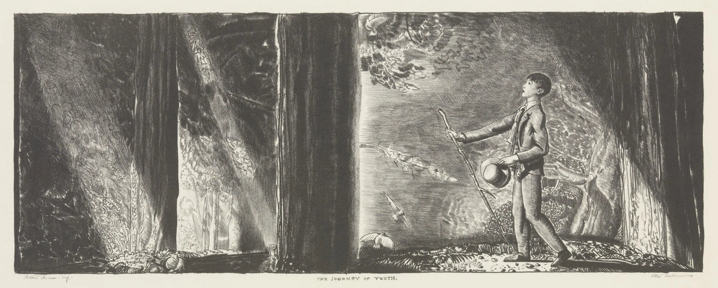 {{ product_title }} Fine Art Print | {{ product_vendor }} Jakero77 George Bellows - The Journey of Youth (1923) Signed - 17" x 22" Fine Art Print Art Print Jakero77