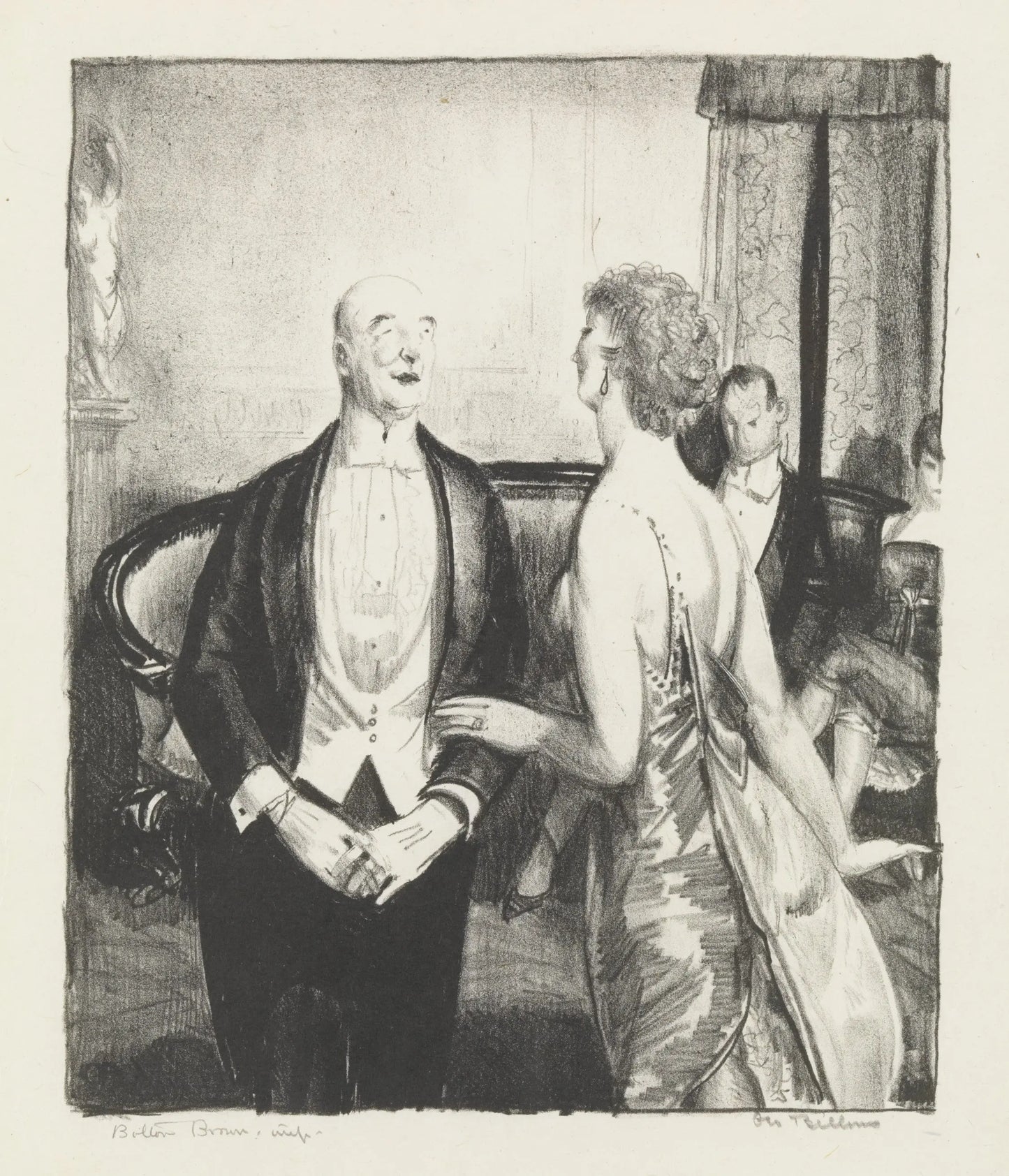 {{ product_title }} Fine Art Print | {{ product_vendor }} Jakero77 George Bellows - The Parlor Critic (1921) Signed - 17" x 22" Fine Art Print Art Print Jakero77