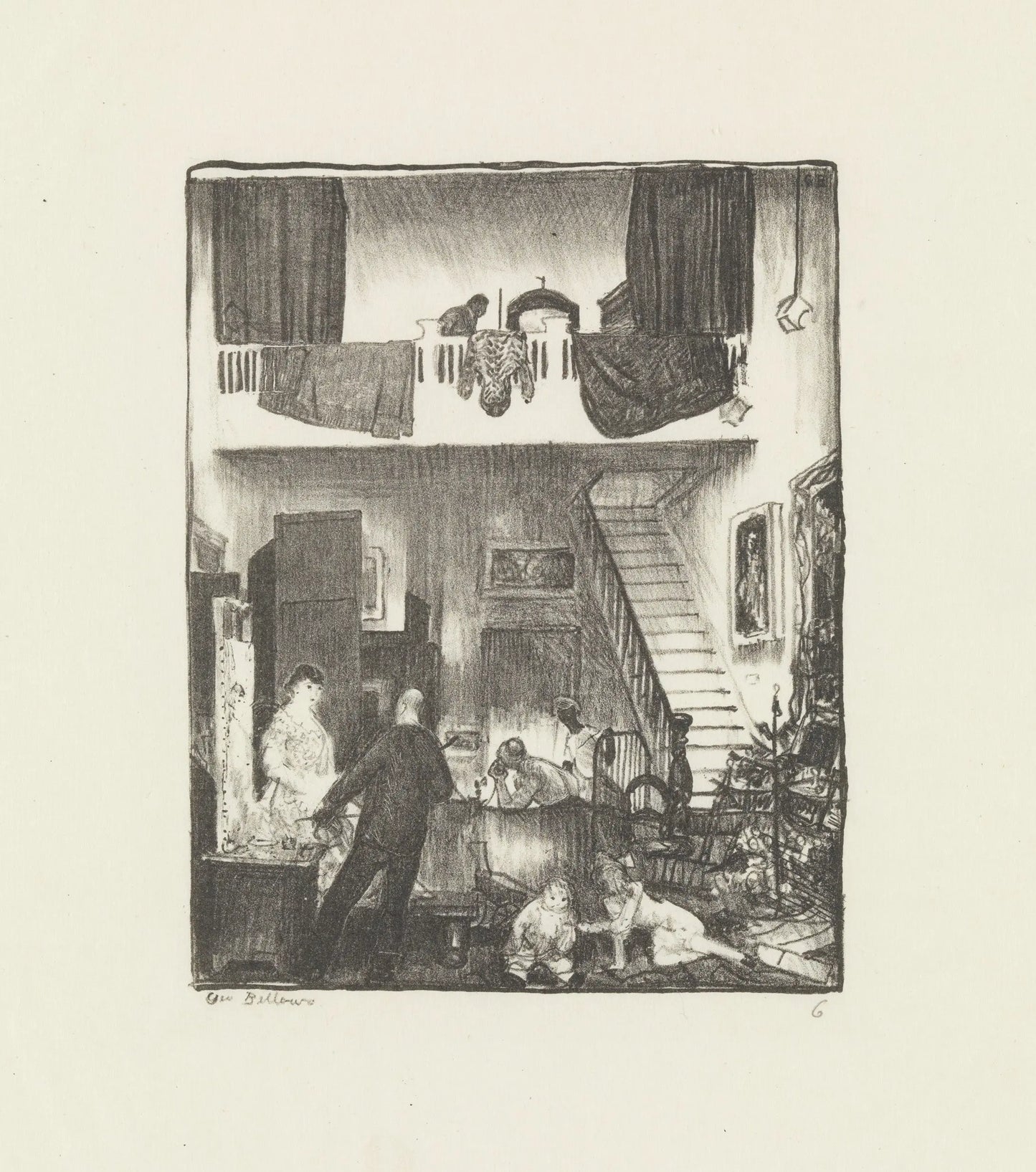 {{ product_title }} Fine Art Print | {{ product_vendor }} Jakero77 George Bellows - The Studio, Christmas (1916) Signed - 17" x 22" Fine Art Print Art Print Jakero77