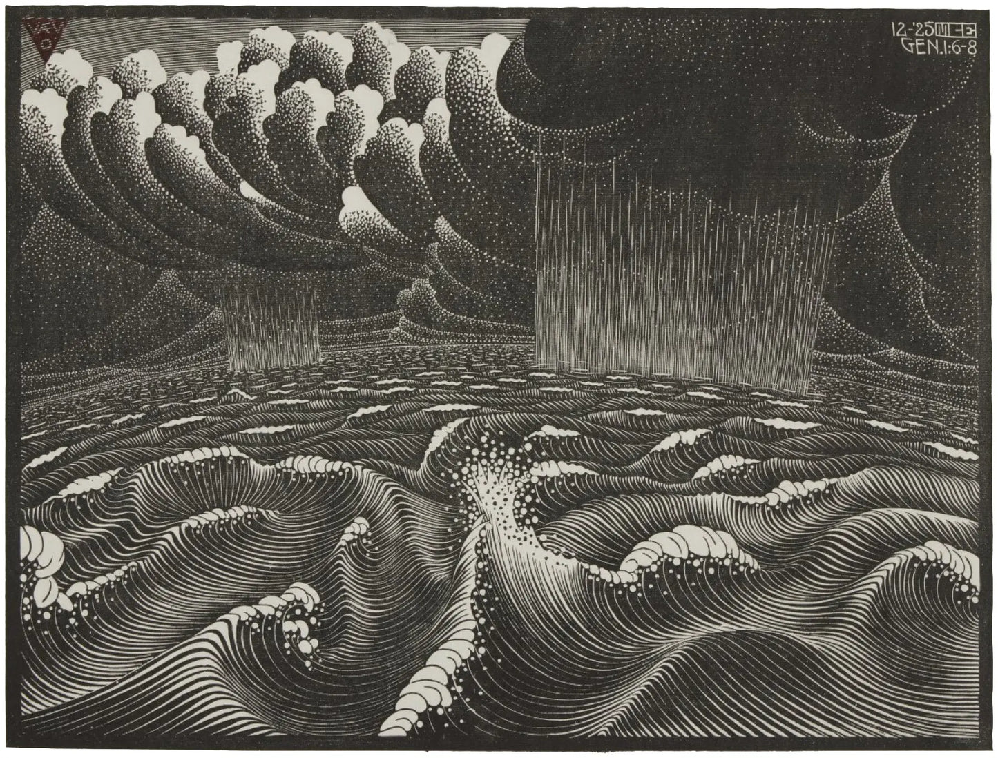 {{ product_title }} Fine Art Print | {{ product_vendor }} Jakero77 M. C. Escher - The Second Day of the Creation (1925) - 17" x 22" Fine Art Print Art Print Jakero77