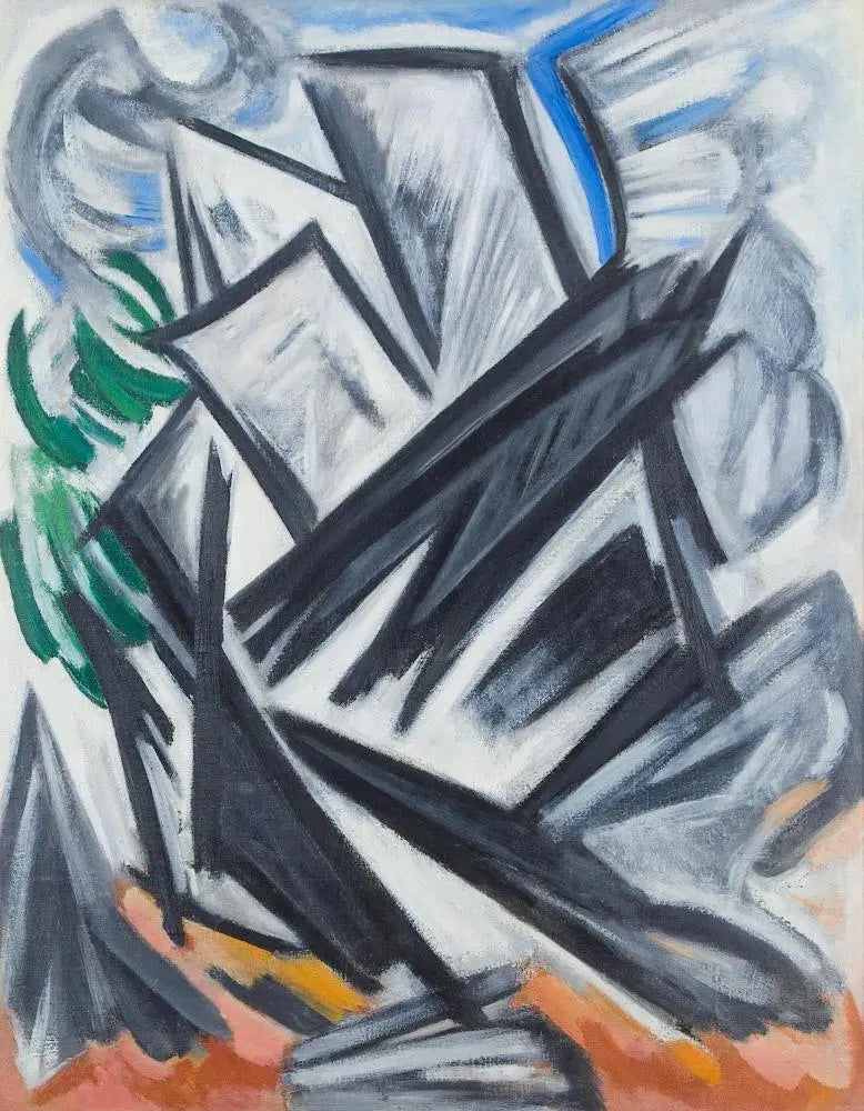 {{ product_title }} Fine Art Print | {{ product_vendor }} Jakero77 Olga Rozanova - Dissonance Directional Lines (1913) - 17" x 22" Fine Art Print Art Print Jakero77