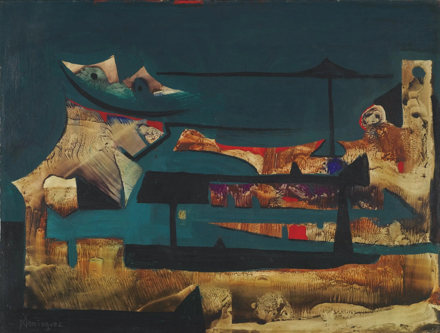 {{ product_title }} Fine Art Print | {{ product_vendor }} Jakero77 Oscar Dominguez - Composition Abstract Signed - 17" x 22" Fine Art Print Art Print Jakero77