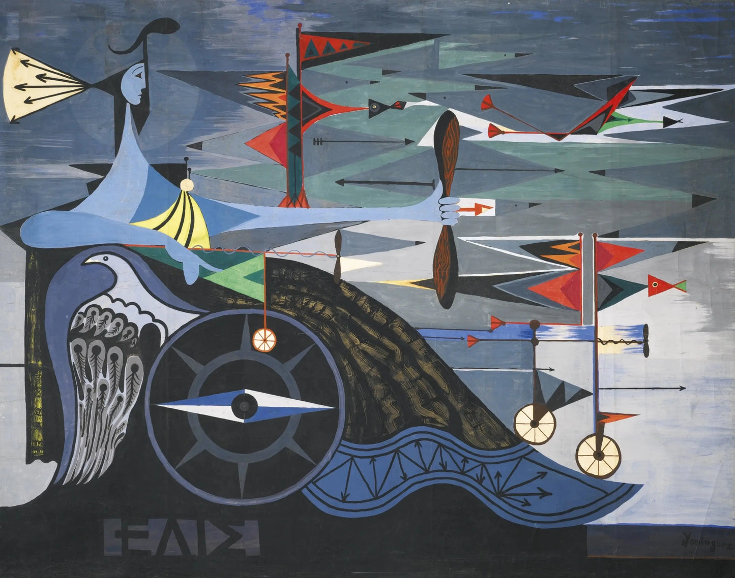 {{ product_title }} Fine Art Print | {{ product_vendor }} Jakero77 Oscar Dominguez - Eolo (Aeolus) Signed - 17" x 22" Fine Art Print Art Print Jakero77