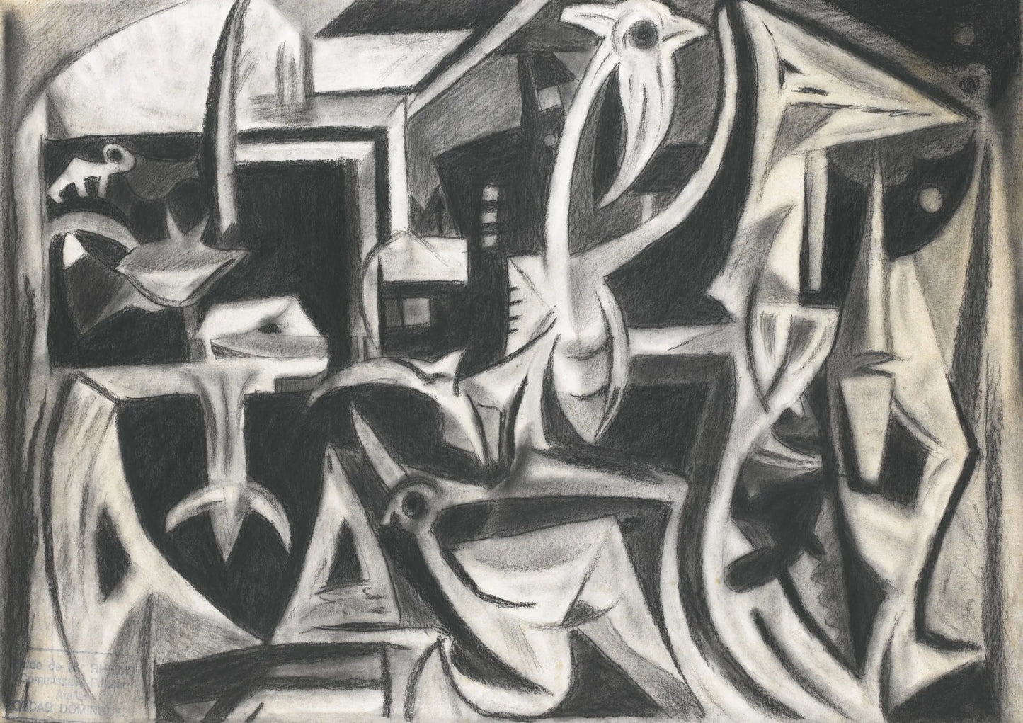 {{ product_title }} Fine Art Print | {{ product_vendor }} Jakero77 Oscar Dominguez - Untitled Abstract (Stamp Signed) - 17" x 22" Fine Art Print Art Print Jakero77