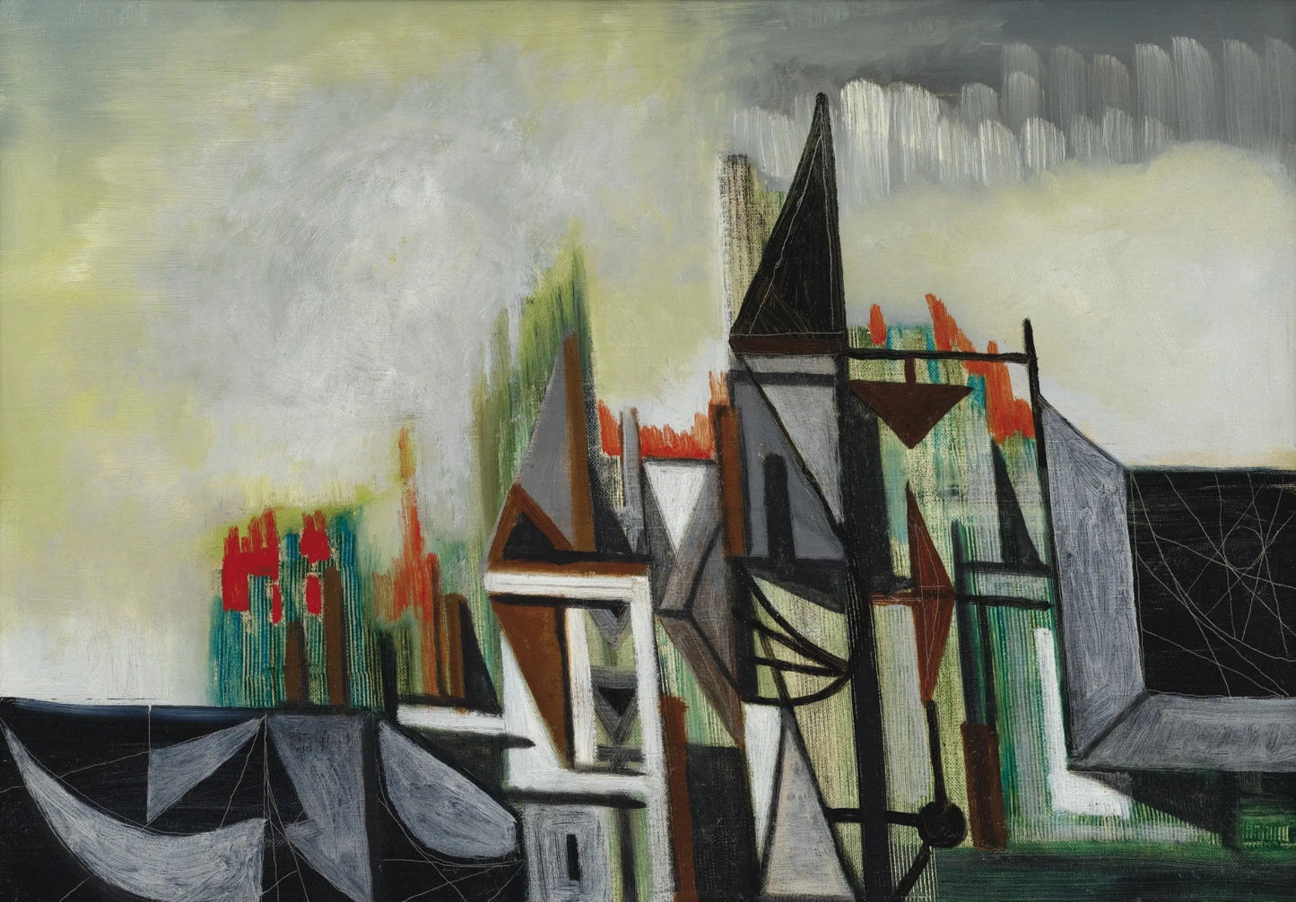 {{ product_title }} Fine Art Print | {{ product_vendor }} Jakero77 Oscar Dominguez - Untitled (The City) Abstract - 17" x 22" Fine Art Print Art Print Jakero77