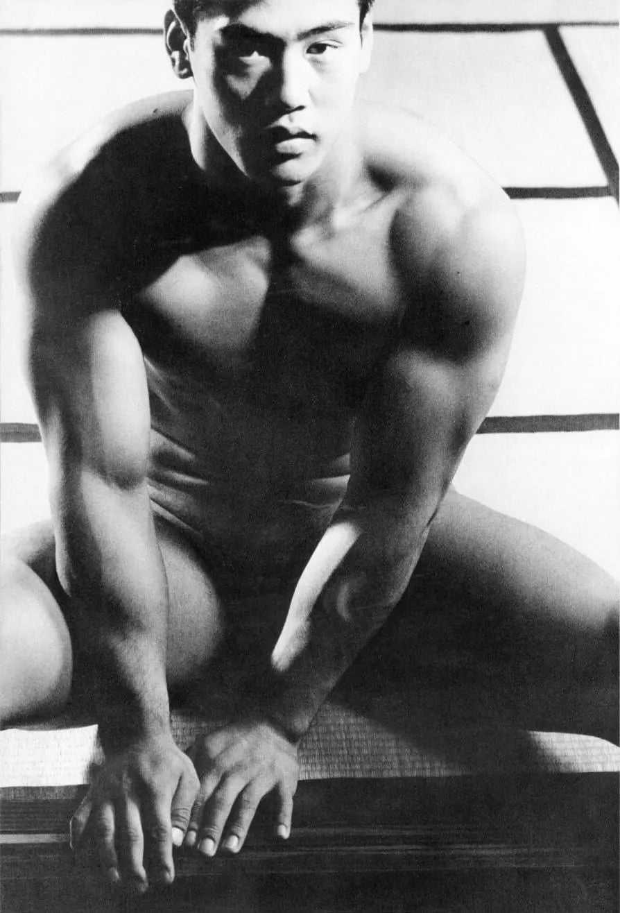 {{ product_title }} Fine Art Print | {{ product_vendor }} Jakero77 Tamtosu Yato - Nude Japanese Male Seated Gay Physique - 17" x 22" Fine Art Print Art Print Jakero77