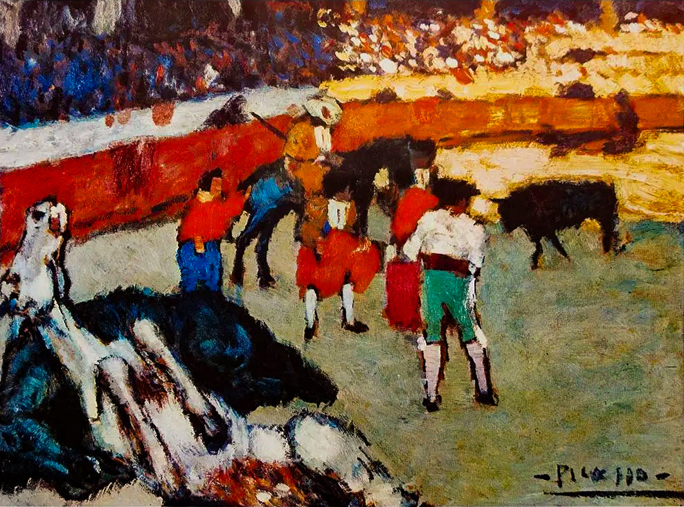 Bullfight Scene (1901) by Pablo Picasso - 17" x 22" Fine Art Print