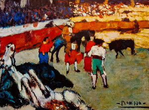 Bullfight Scene (1901) by Pablo Picasso - 17" x 22" Fine Art Print