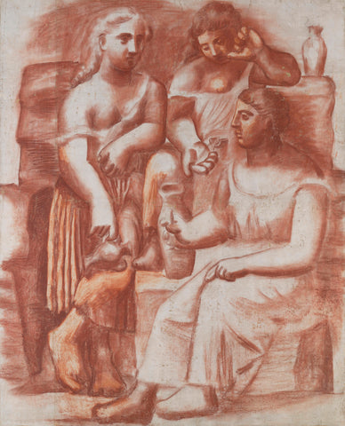 Three Women at a Fountain (1921) by Picasso - 17" x 22" Fine Art Print