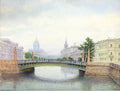 Albert Benois Potseluyev Bridge 1901 Fine Art Print