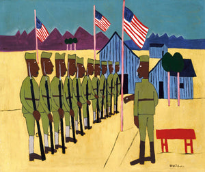 William Henry Johnson - Training for War (1942) - 17" x 22" Fine Art Print