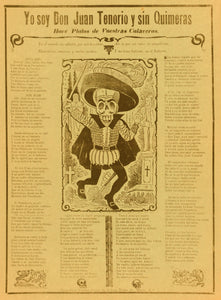 Jose Guadalupe Posada - Calavera Don Juan Tenorio (1890) - 17" x 22" Art Print