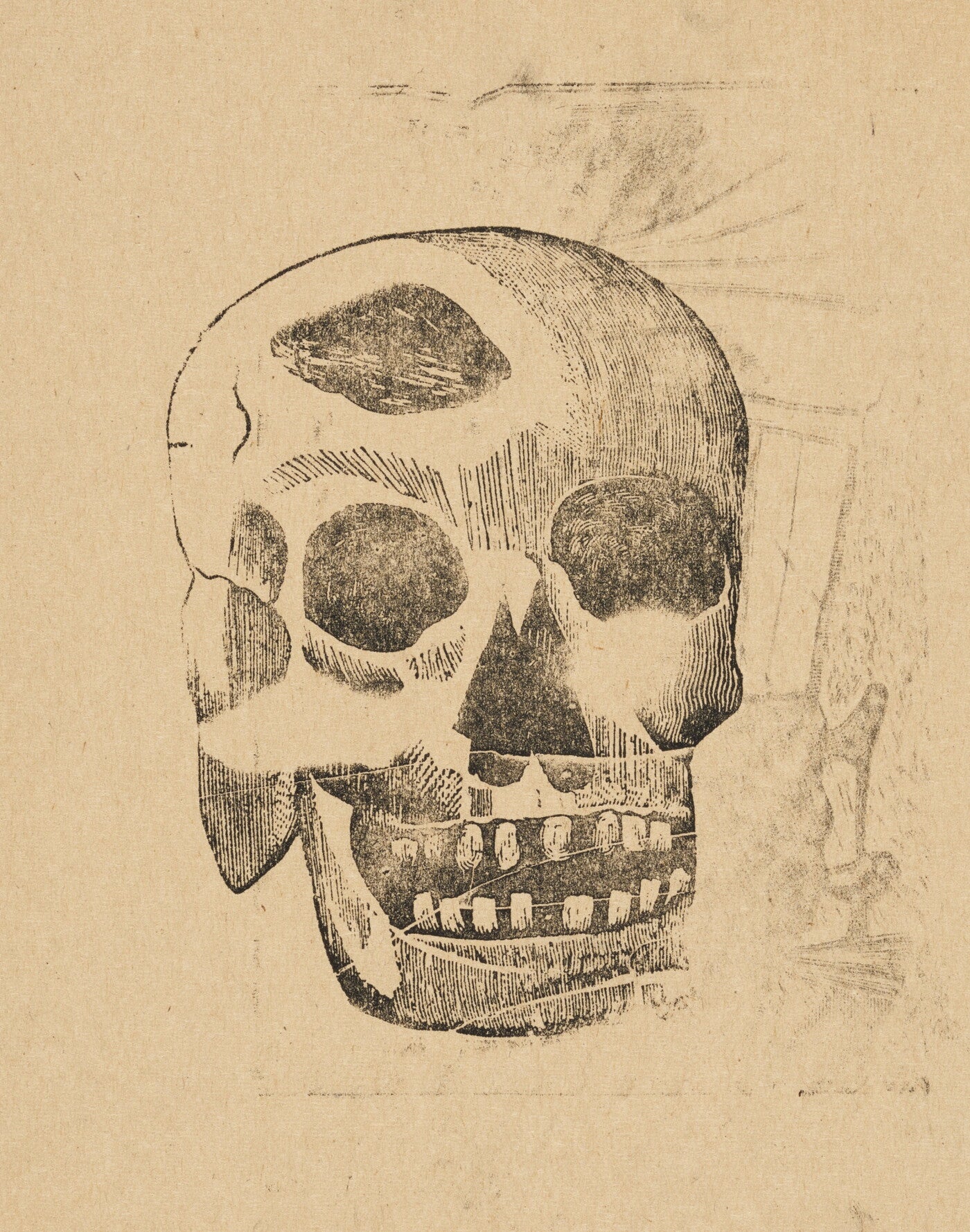 Jose Guadalupe Posada - Skull (1890) Dia de Los Muertos - 17"x22" Fine Art Print