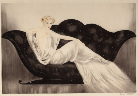 Louis Icart - The Sofa (1937) - 17" x 22" Fine Art Print